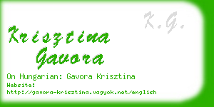 krisztina gavora business card